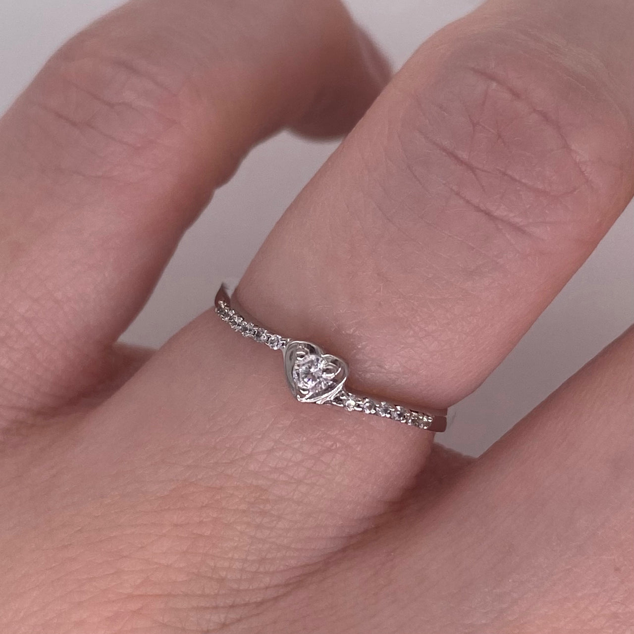 Anillo Oro Blanco 10k - Zirconia 2.25 mm