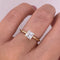 Anillo Solitario Oro 14k - Zirconia Princess de 5 mm