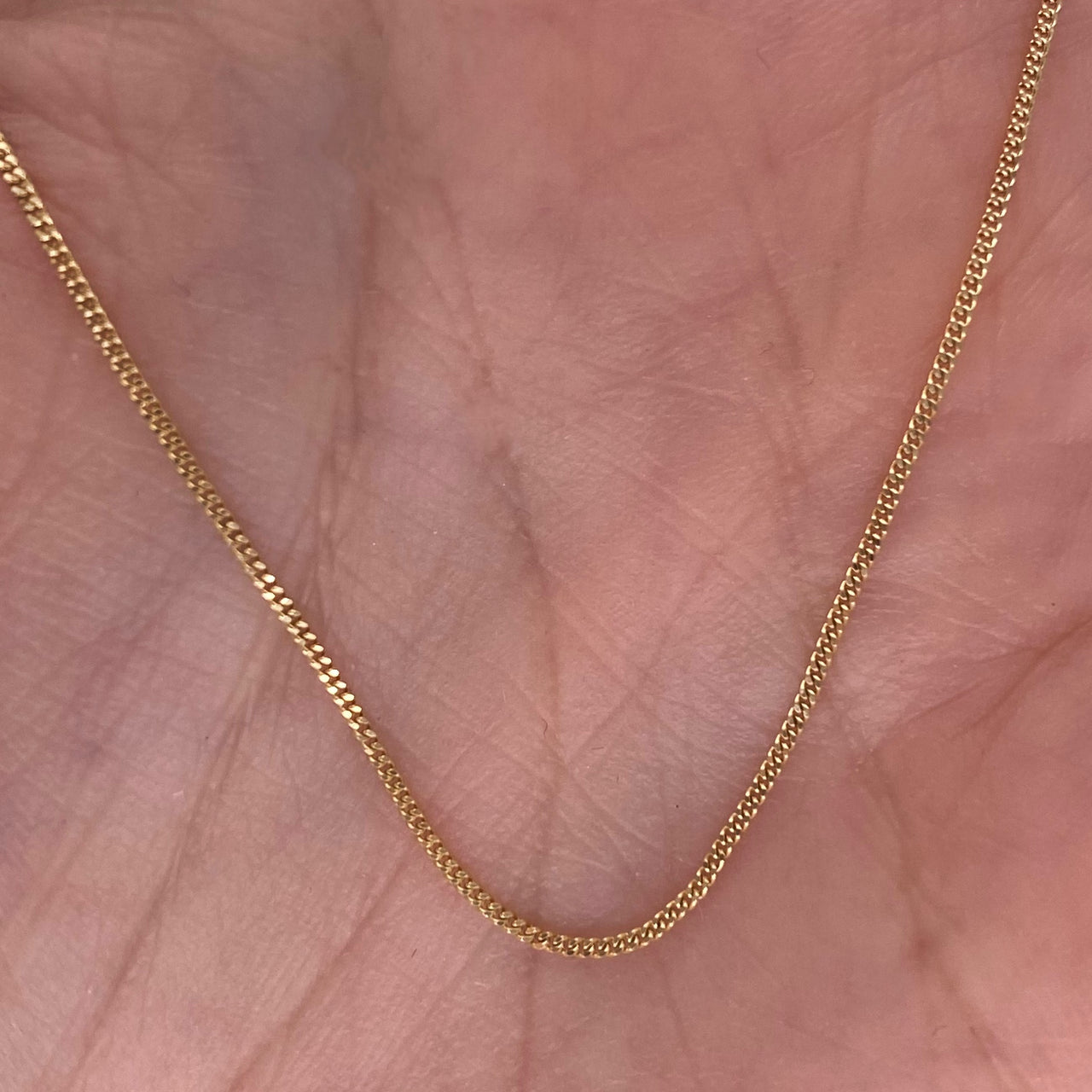Cadena Oro 14k - Barbada Diamantada 0.9 mm, 35/40/45 cm Largo
