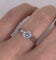 Anillo Oro Blanco 10k - Solitario con Zirconia 6 mm