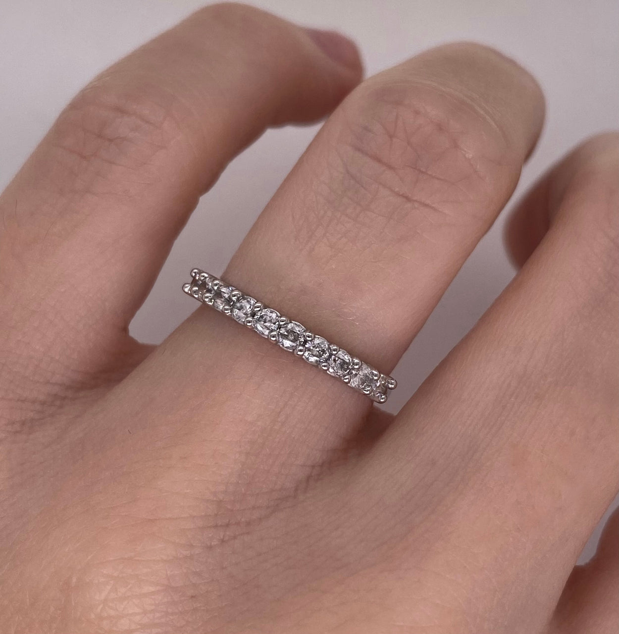 Churumbela Oro Blanco 10k - Zirconias 1.80 mm