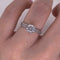 Anillo Oro Blanco 10k - Zirconia Central de 6 mm