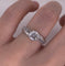 Anillo Oro Blanco 10k, Zirconia Central de 6 mm