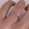 Anillo Oro Rosa 10k - Zirconia Central de 4 mm