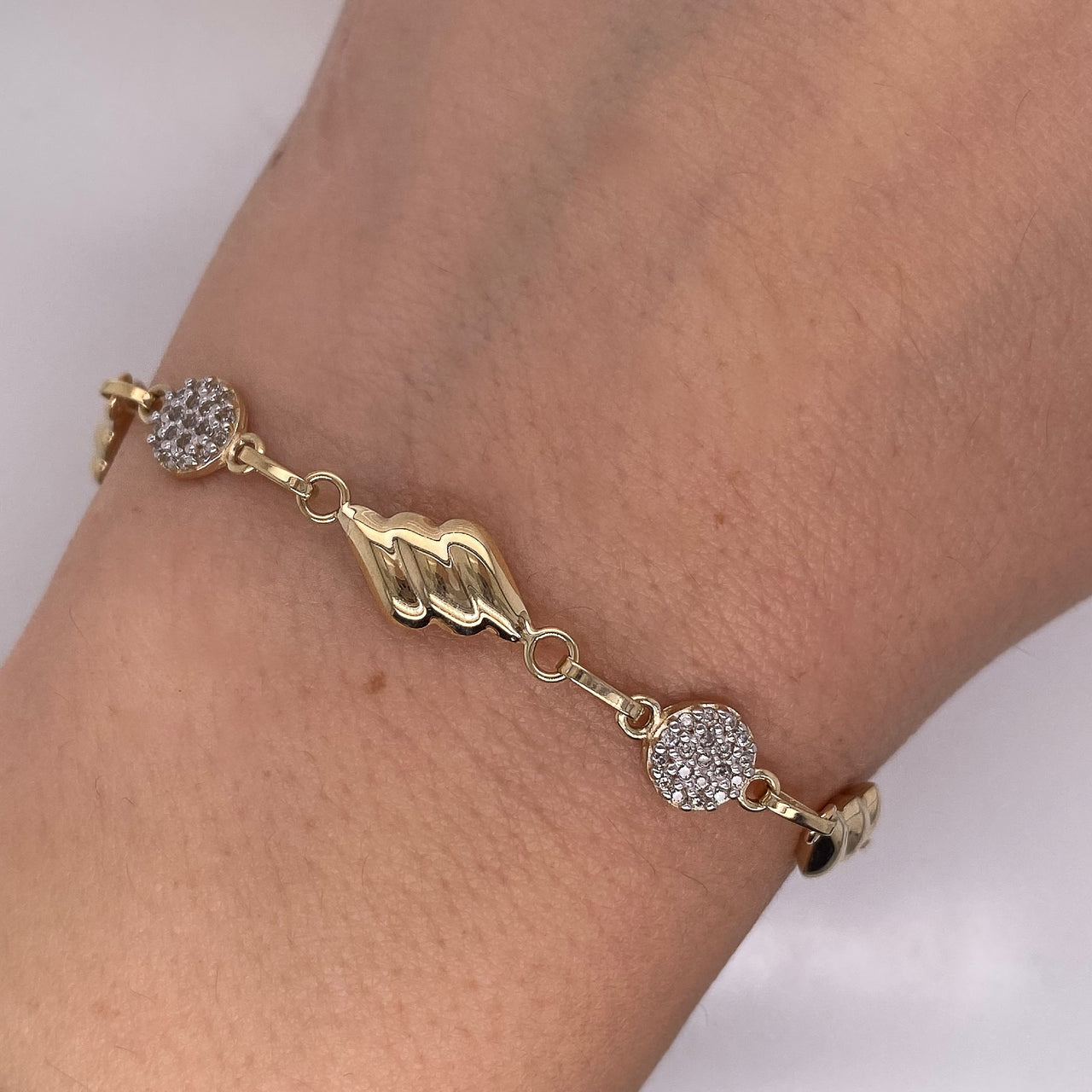 Pulsera Oro Combinado 10k