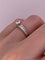 Anillo Oro Blanco 10k, Zirconia Central de 4.50 mm