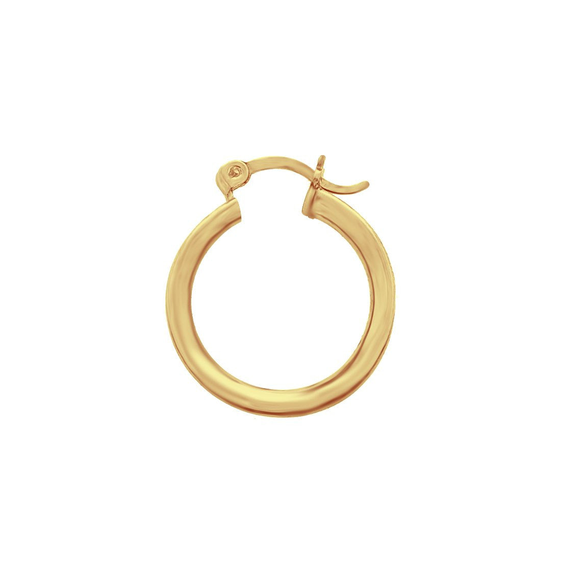 Arracada Oro 10k - Zirconia Estilo Princesa, 1.8 cm Diámetro - Infiniti Joyas