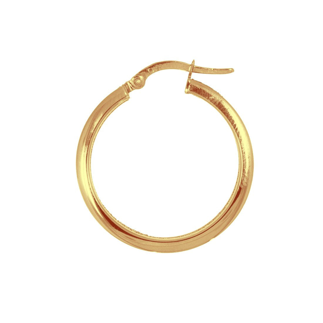 Arracada Diamantada Oro 10k 2.5 cm Diámetro, Ancho 6 mm - Infiniti Joyas