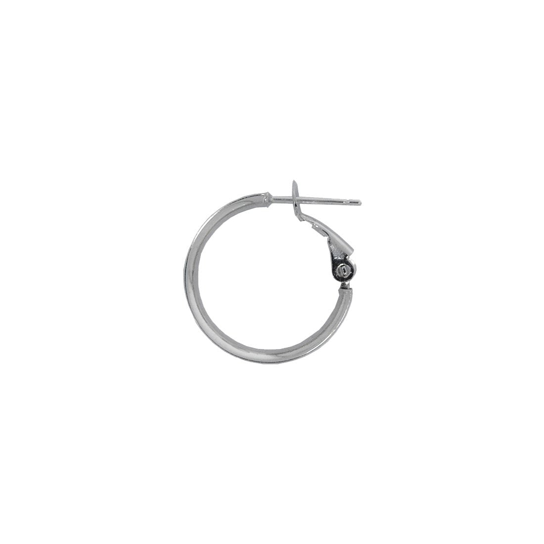 Arracada Oro Blanco 10k - Lisa, 1.9 cm Diámetro - Infiniti Joyas