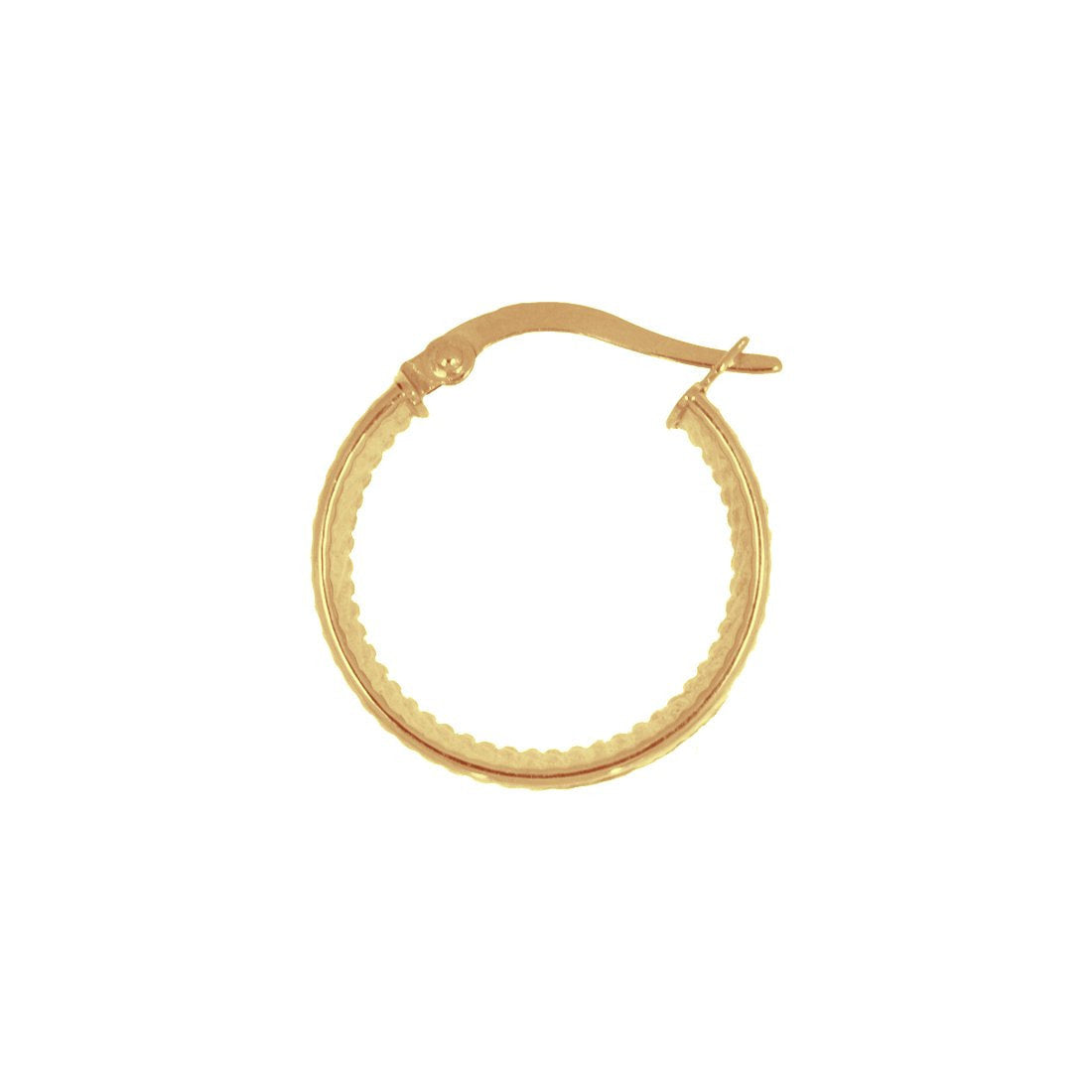 Arracada Diamantada 1.9 cm de Diámetro, Ancho 7 mm, Oro 10k - Infiniti Joyas