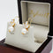 Aretes Oro 10k, Perla con Zirconia Marquiz, 1.7 cm de alto, Ancho 8 mm, Oro 10k