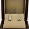 Arracada Huggies Oro Blanco 10k, Infinito con Zirconias, 1.3 cm de Diámetro, Oro 10k