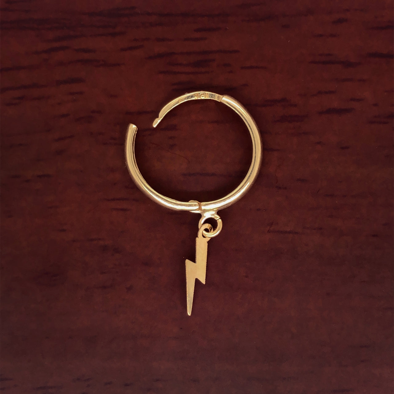Piercing Oro 10k - Rayo Colgante Diámetro 1.4 cm