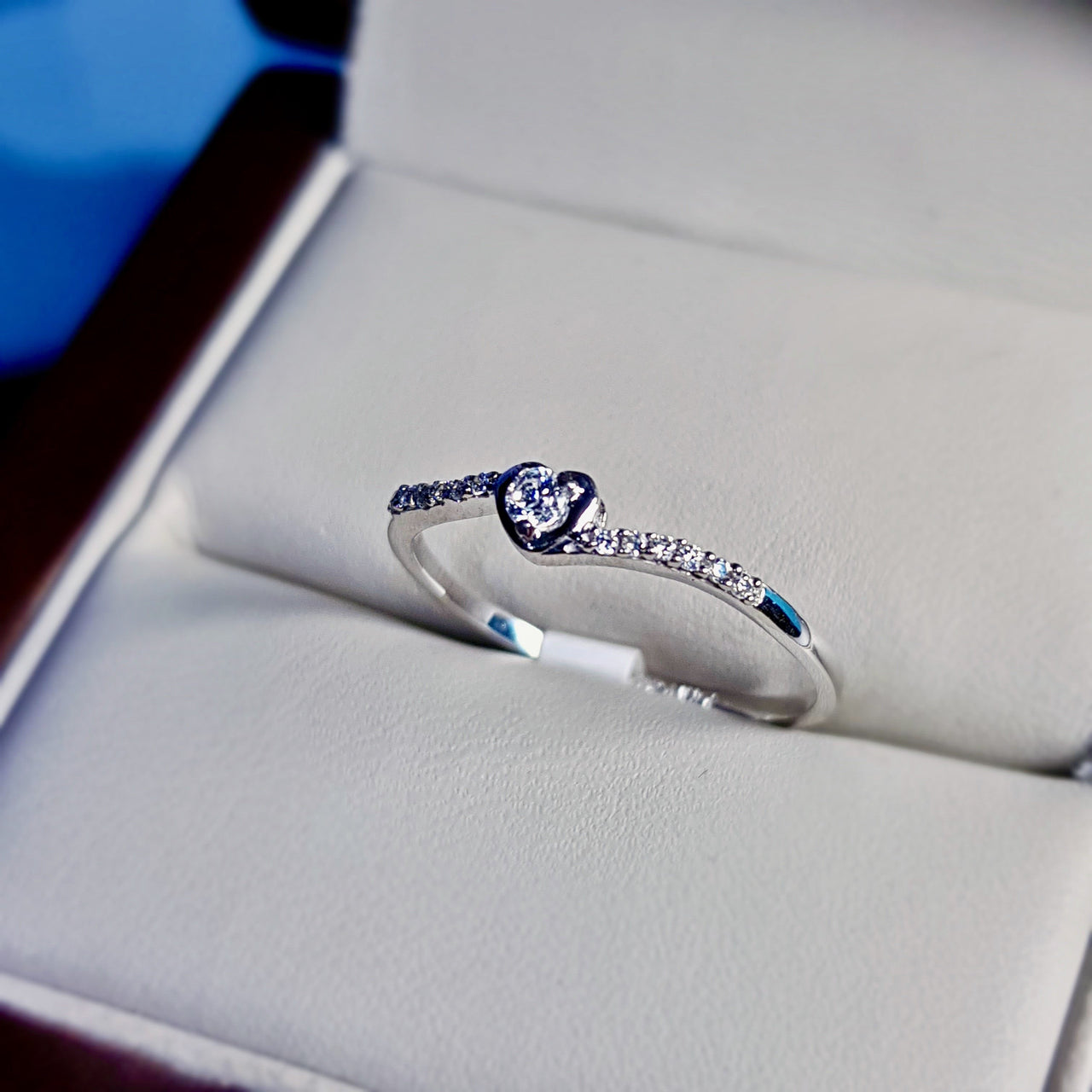 Anillo Oro Blanco 10k, Zirconia 2.25 mm - Infiniti Joyas