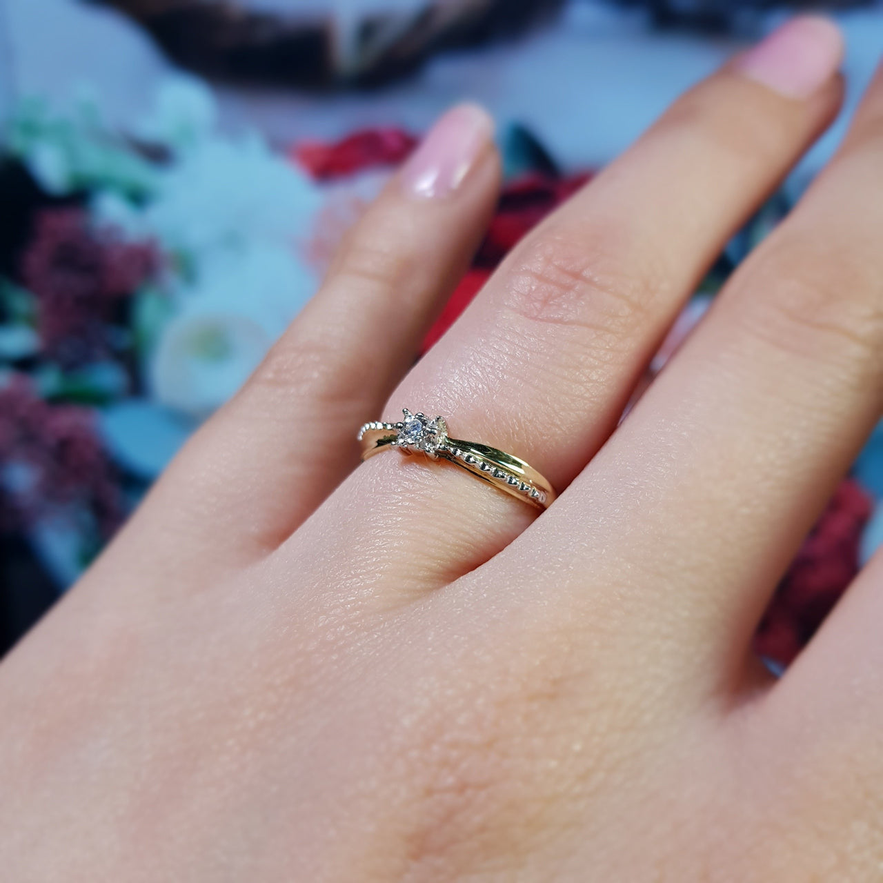 Anillo Oro Amarillo 10k, Zirconia 2 mm Solitario - Infiniti Joyas