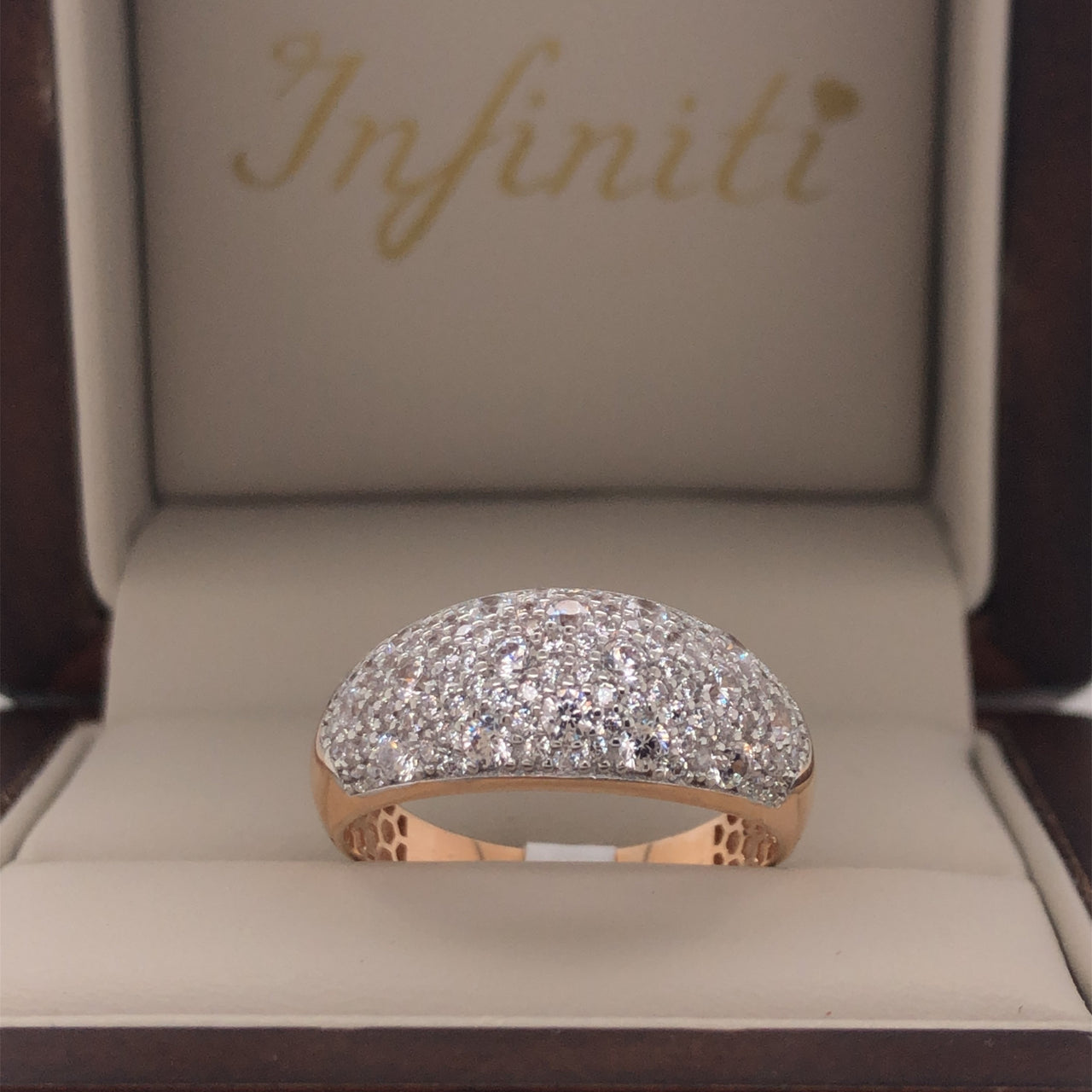Churumbela Oro Rosa 10k, MicroPavé de Zirconia - Infiniti Joyas