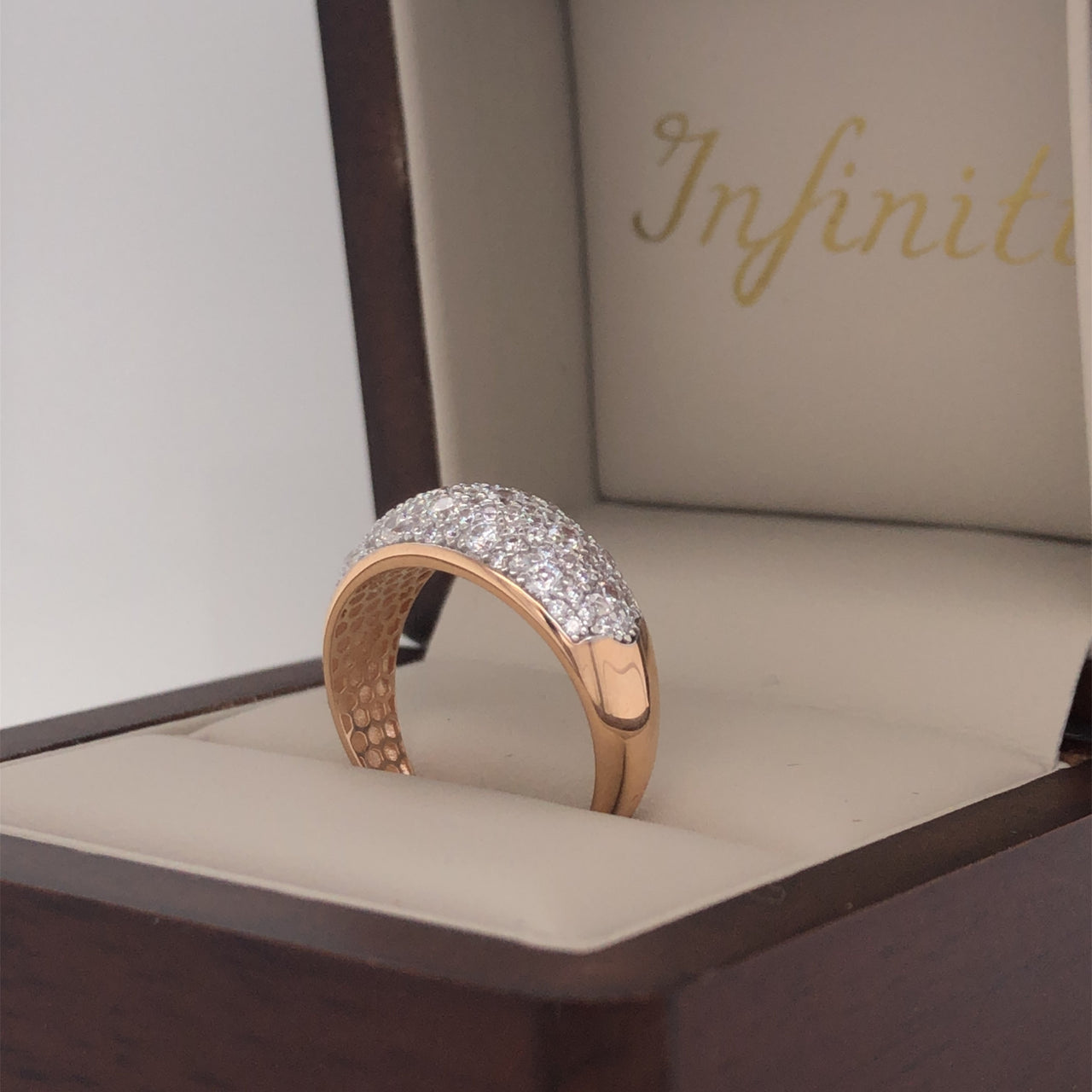 Churumbela Oro Rosa 10k, MicroPavé de Zirconia - Infiniti Joyas
