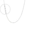 Cadena Oro Blanco 10k Rolo Ovalada 40 cm, Ancho 1.6 mm - Infiniti Joyas