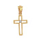Dije Oro 10k, Cruz Calada con Zirconia, 3.2 cm alto, Largo 1.5 cm, Oro 10k - Infiniti Joyas