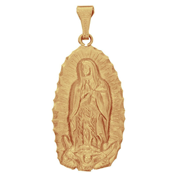 Dije Virgen Guadalupe, 4.4 cm alto, 1.9 cm Largo, Oro 10k - Infiniti Joyas