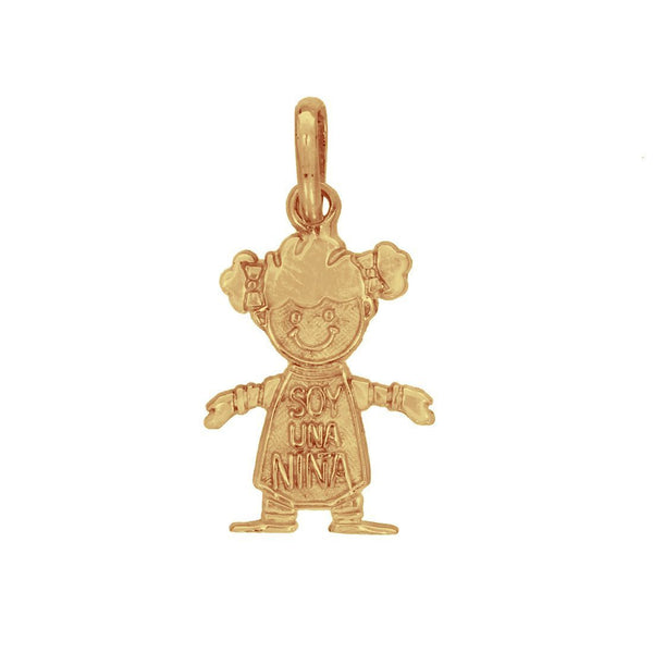 Dije Oro 10k, niña 3 cm alto, Largo 1.5 cm, Oro 10k - Infiniti Joyas