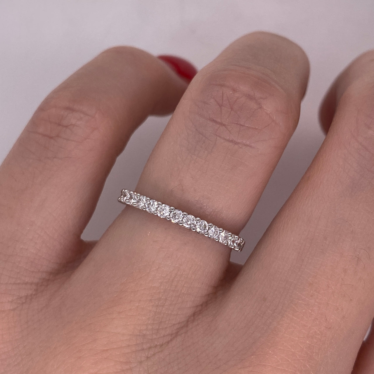 Churumbela Oro Blanco 14k - Forma U con 33 pts Totales